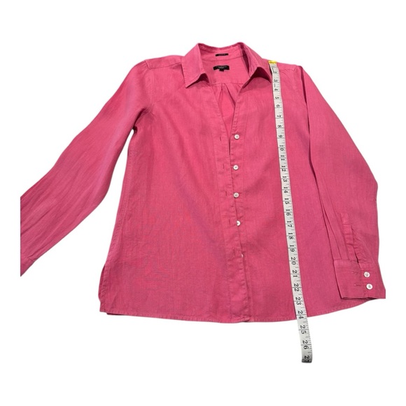 Talbots Pure Irish Linen Button-Up Shirt – Pink – Size 6P C021 - Picture 6 of 8